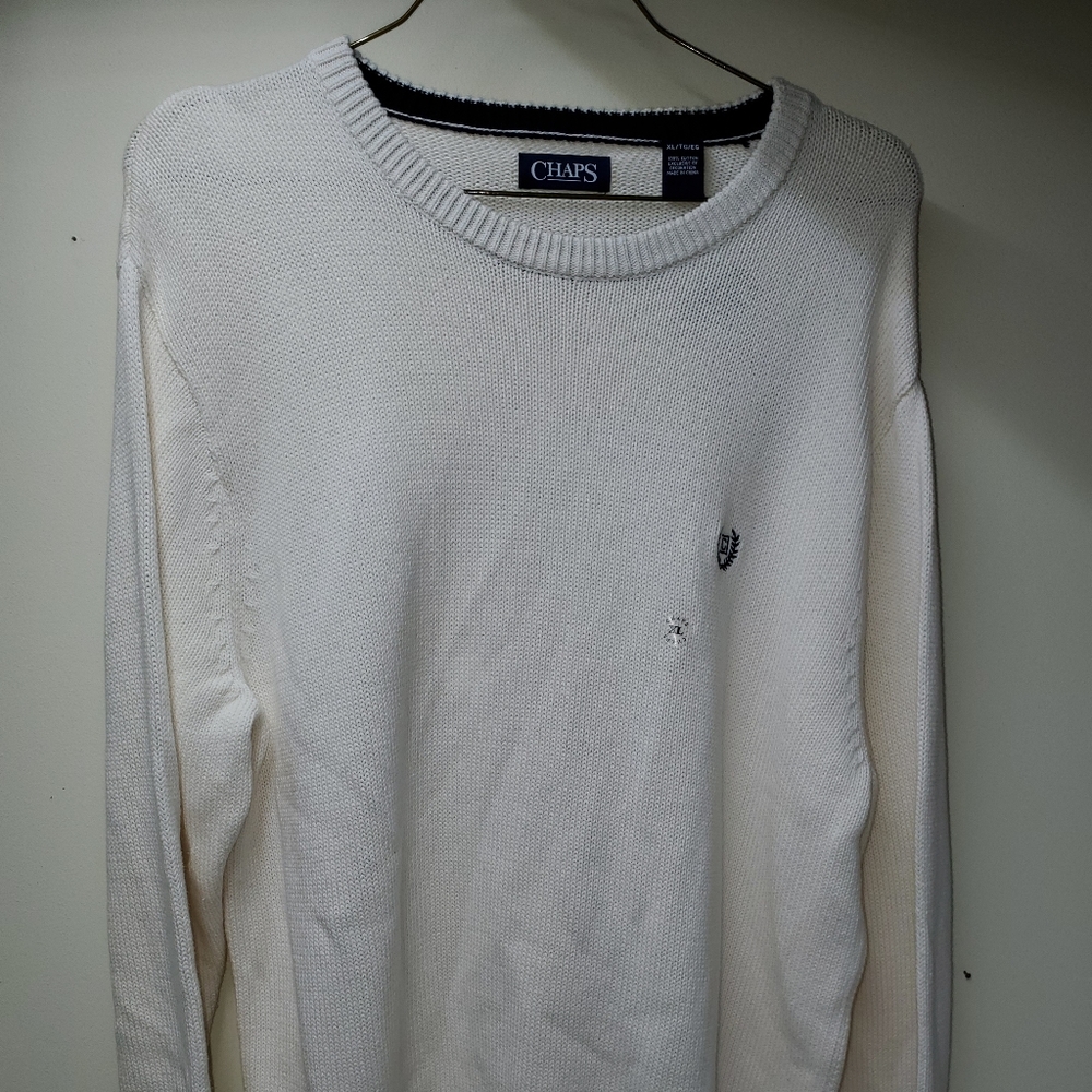 Chaps Pullover Sweater XL NWT off white color